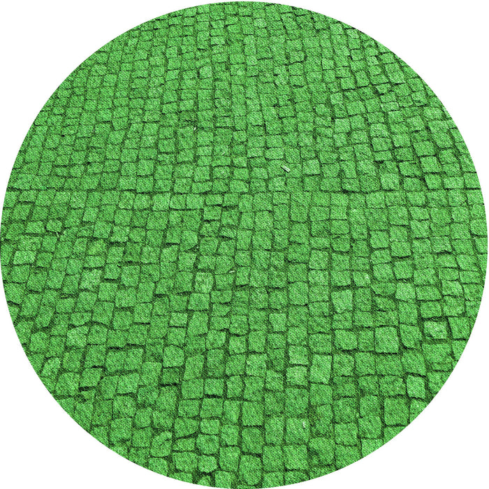 Square Patterned Green Rug, pat2202grn