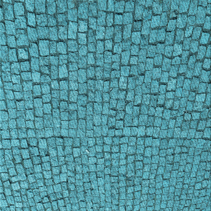 Patterned Dark Cyan Green Rug, pat2202lblu