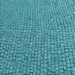 Round Machine Washable Transitional Dark Cyan Green Rug, wshpat2202lblu