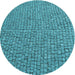 Square Machine Washable Transitional Dark Cyan Green Rug in a Living Room, wshpat2202lblu