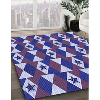 Patterned Purple Mimosa Purple Rug, pat2203blu