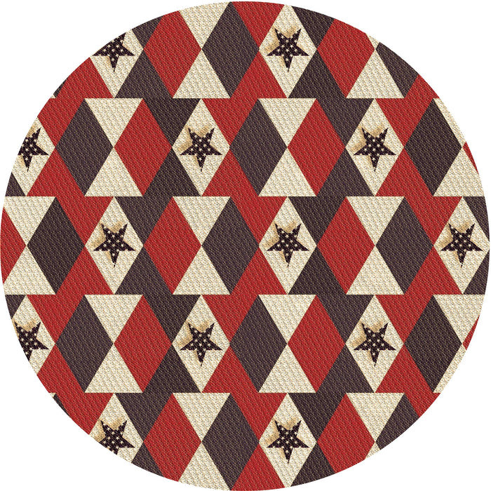 Square Patterned Camel Brown Rug, pat2203brn