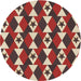 Square Patterned Camel Brown Rug, pat2203brn