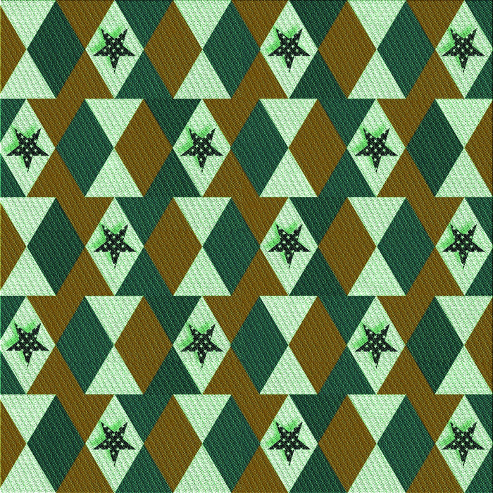 Round Patterned Army Green Rug, pat2203grn