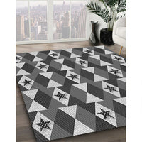 Patterned Cloud Gray Rug, pat2203gry