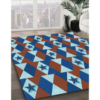 Patterned Crystal Blue Rug, pat2203lblu