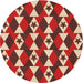 Square Machine Washable Transitional Tomato Red Rug in a Living Room, wshpat2203org