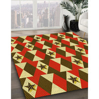 Patterned Metallic Gold Rug, pat2203yw