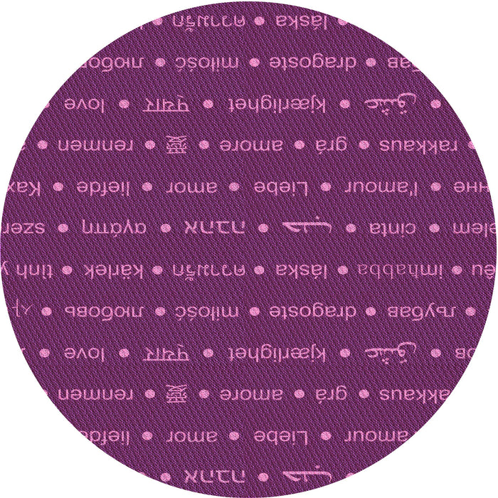 Square Patterned Magenta Pink Rug, pat2204pur