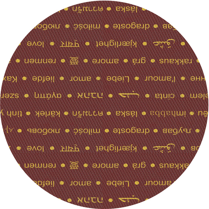 Sideview of Patterned Rust Pink Novelty Rug, pat2204