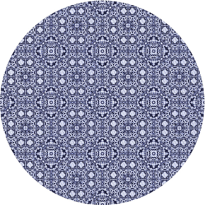 Square Patterned Blue Rug, pat2205blu