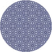 Square Patterned Blue Rug, pat2205blu