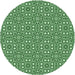 Square Machine Washable Transitional Deep Emerald Green Rug in a Living Room, wshpat2205grn