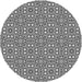 Square Patterned Dark Gray Black Rug, pat2205gry