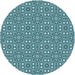 Square Machine Washable Transitional Medium Teal Green Rug in a Living Room, wshpat2205lblu