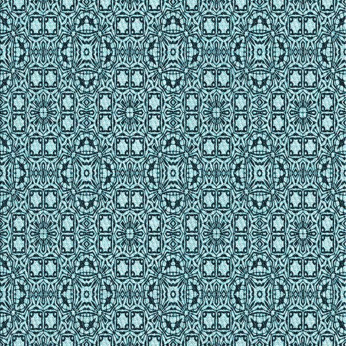 Patterned Medium Teal Green Rug, pat2205lblu