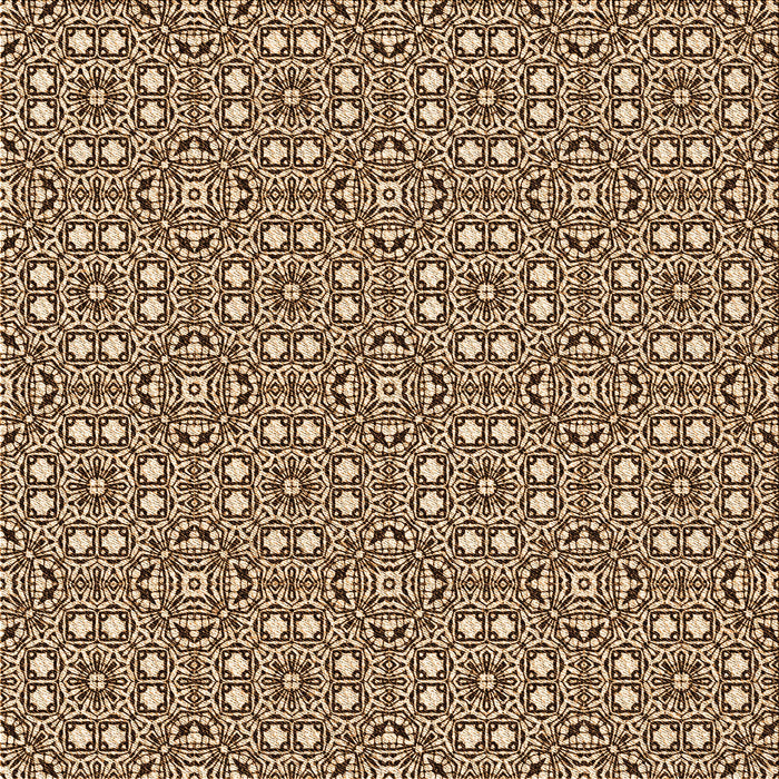 Round Patterned Bakers Brown Rug, pat2205org