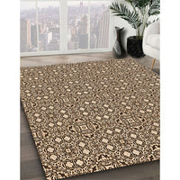 Patterned Bakers Brown Rug, pat2205org