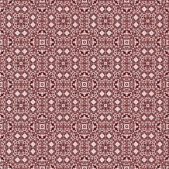 Round Patterned Baby Pink Rug, pat2205rd