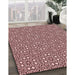 Patterned Baby Pink Rug in Family Room, pat2205rd