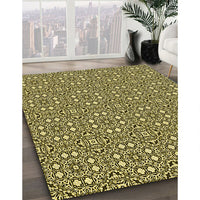 Patterned Bakers Brown Rug, pat2205yw