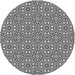 Sideview of Patterned Light Gray Novelty Rug, pat2205