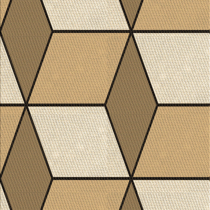 Machine Washable Transitional Light Brown Rug, wshpat2206brn