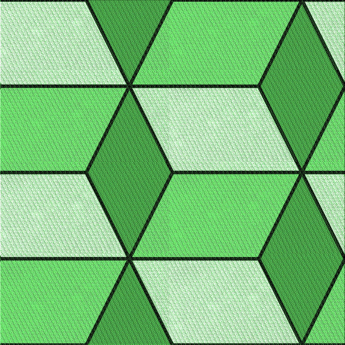 Round Patterned Green Rug, pat2206grn