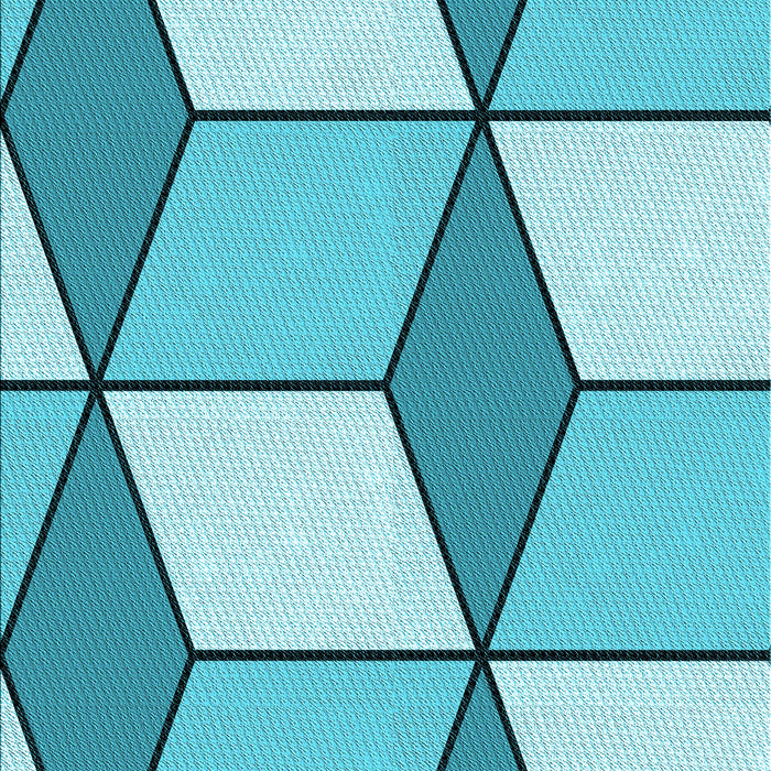 Patterned Light Sea Green Rug, pat2206lblu