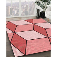 Patterned Red Rug, pat2206rd