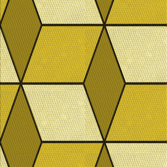 Patterned Bold Yellow Rug, pat2206yw