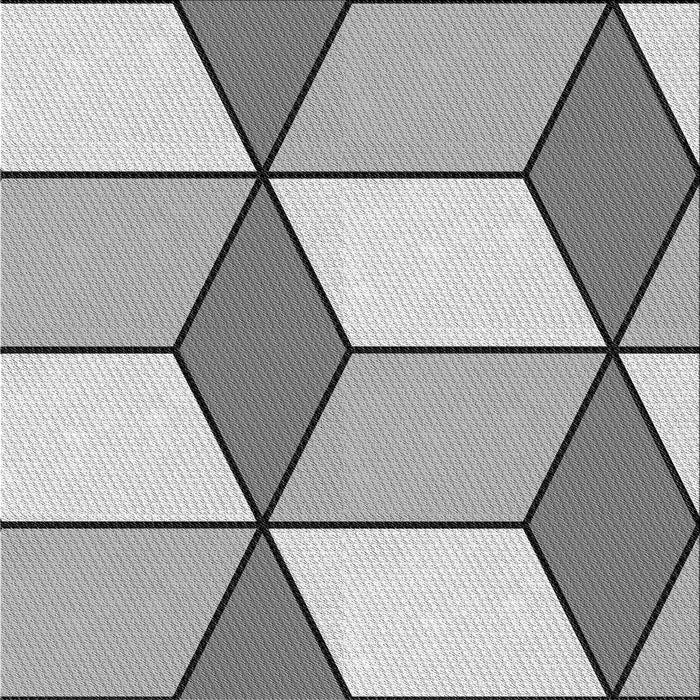 Square Patterned Gray Novelty Rug, pat2206