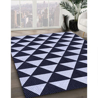 Patterned Night Blue Rug, pat2207blu