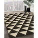 Patterned Midnight Gray Rug in Family Room, pat2207brn