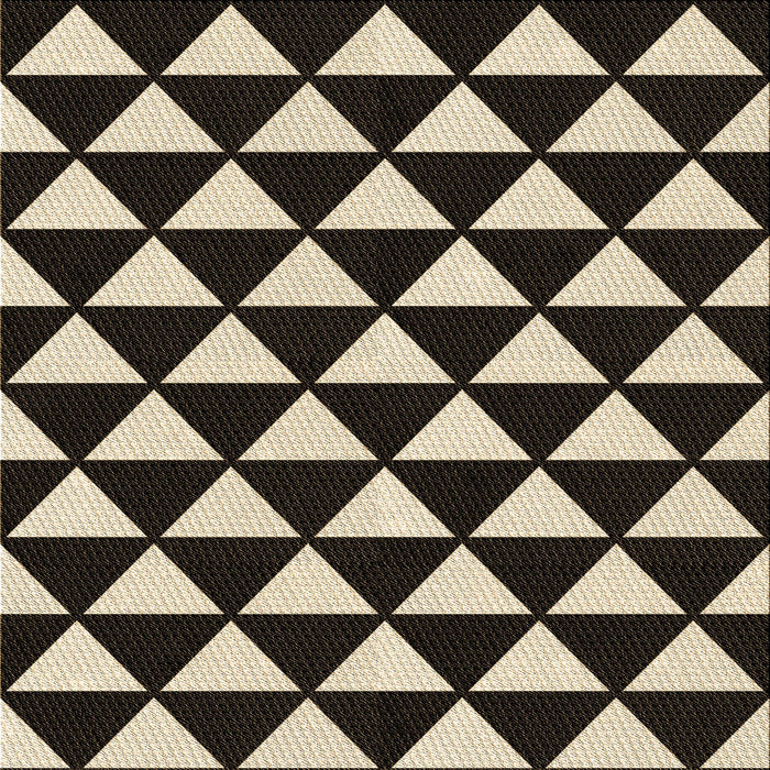 Round Patterned Midnight Gray Rug, pat2207brn