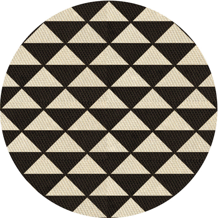 Square Patterned Midnight Gray Rug, pat2207brn