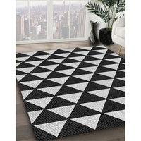 Patterned Midnight Gray Rug, pat2207gry