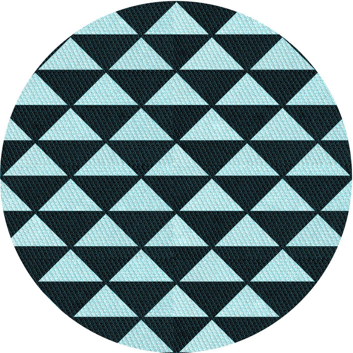 Square Machine Washable Transitional Deep Teal Green Rug in a Living Room, wshpat2207lblu