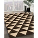 Machine Washable Transitional Black Brown Rug in a Family Room, wshpat2207org