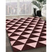 Machine Washable Transitional Night Red Rug in a Family Room, wshpat2207rd