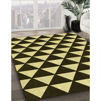 Patterned Metallic Gold Rug, pat2207yw