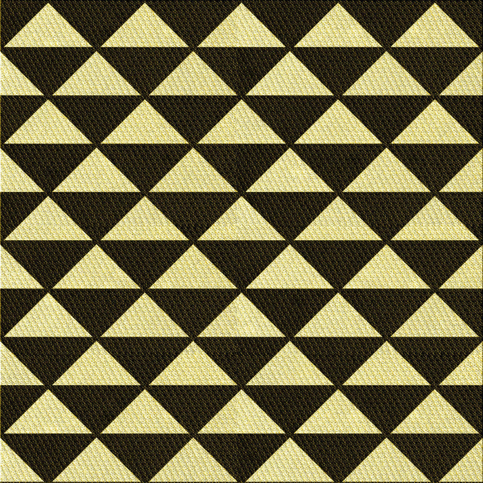 Round Patterned Metallic Gold Rug, pat2207yw