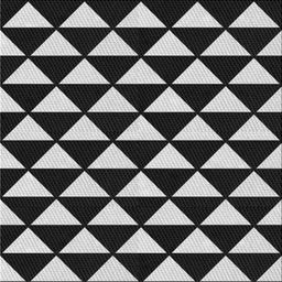 Square Patterned Black Novelty Rug, pat2207
