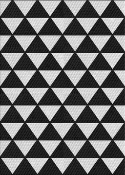 Patterned Black Novelty Rug, pat2207