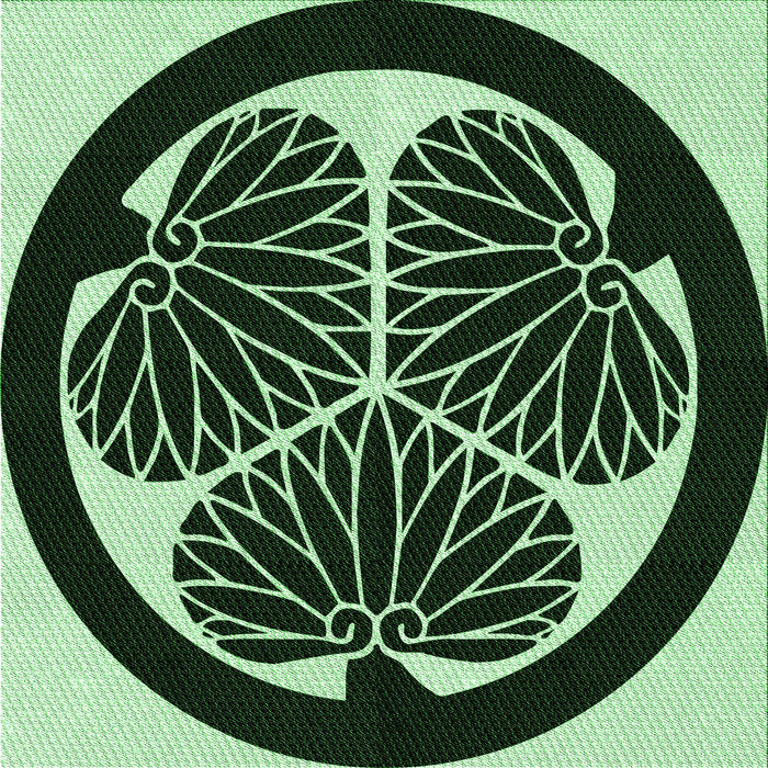 Round Patterned Black Rug, pat2208grn