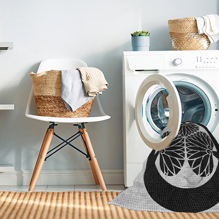 Machine Washable Transitional Midnight Gray Rug in a Washing Machine, wshpat2208gry