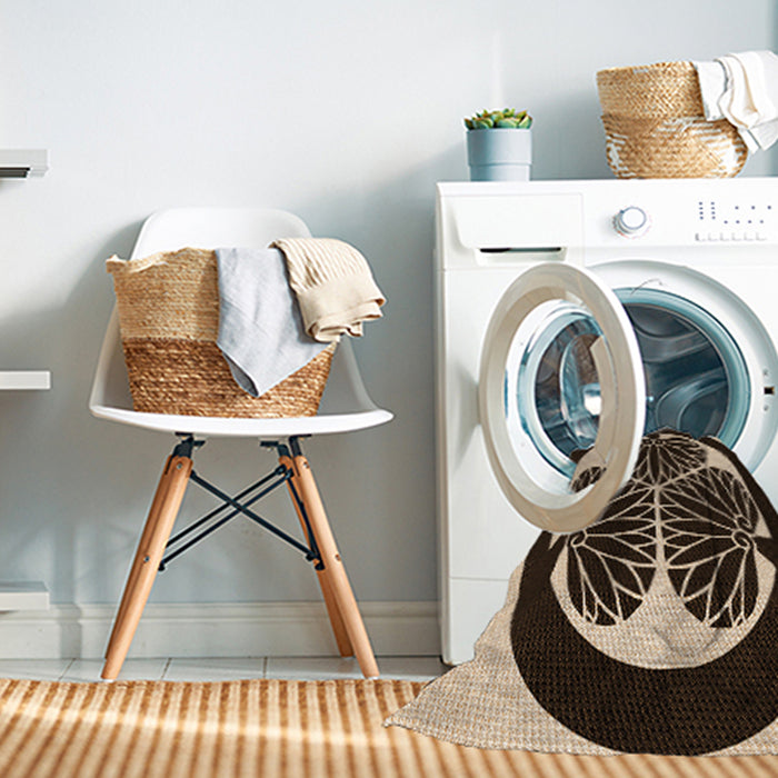 Machine Washable Transitional Black Brown Rug in a Washing Machine, wshpat2208org