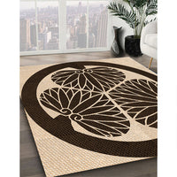 Patterned Black Brown Rug, pat2208org