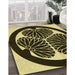 Machine Washable Transitional Metallic Gold Rug in a Family Room, wshpat2208yw