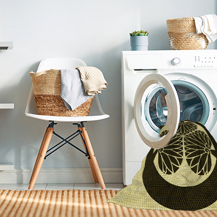 Machine Washable Transitional Metallic Gold Rug in a Washing Machine, wshpat2208yw